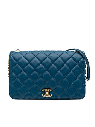 Chanel Medium Quilted Calfskin CC Side Chain Full Flap (view 1)