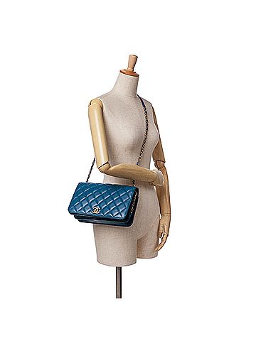 Chanel Medium Quilted Calfskin CC Side Chain Full Flap (view 2)