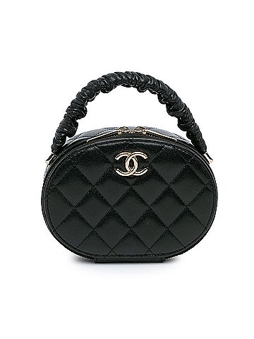 Chanel CC Quilted Lambskin Oval Top Handle Clutch (view 1)