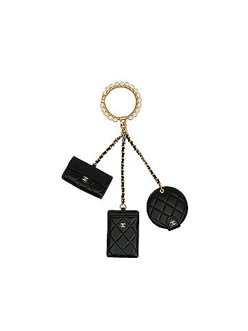 Chanel Lambskin Pearl Crown CC Wristlet Multi Pouches (view 1)