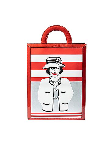 Chanel Rare Vintage Coco Mademoiselle Short Handle Print Tote  (view 1)
