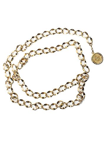 Chanel CC Medallion Gold Chain Belt  (view 1)
