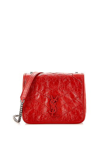 Saint Laurent Niki Chain Wallet Matelasse Chevron Leather (view 1)