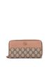 Gucci Brown Tan GG Marmont Zip Around Wallet GG Coated Canvas and Leather One size - photo 1