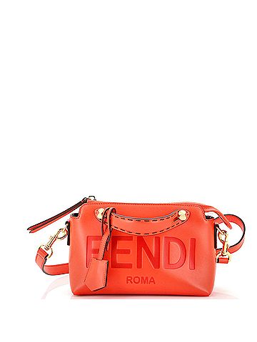 Fendi Logo By The Way Satchel Embossed Leather Mini (view 1)