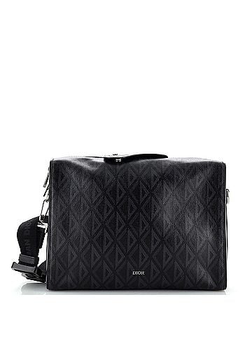 Christian Dior Lingot Briefcase Messenger Bag CD Diamond Coated Canvas (view 1)