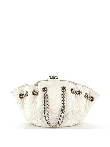 Chanel CC Turnlock Drawstring Bucket Tote Quilted Lambskin Small (view 1)