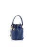 Fendi 100% Leather Blue Mon Tresor Bucket Bag Zucca Embossed Leather Mini One size - photo 3