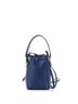 Fendi 100% Leather Blue Mon Tresor Bucket Bag Zucca Embossed Leather Mini One size - photo 4