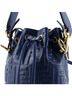 Fendi 100% Leather Blue Mon Tresor Bucket Bag Zucca Embossed Leather Mini One size - photo 6