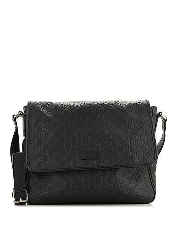 Gucci Flap Messenger Bag Guccissima Leather Large (view 1)