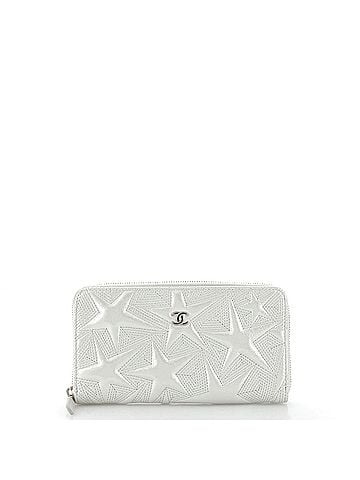 Chanel Zip Around Wallet Star Embossed Lambskin Long (view 1)