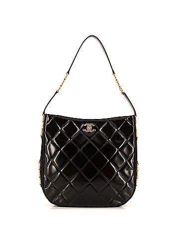 Chanel Tiny CC Link Hobo Quilted Shiny Calfskin and Suede (view 1)