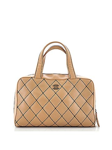 Chanel Surpique Boston Bag Quilted Leather Large (view 1)