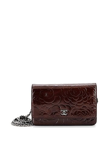 Chanel Wallet on Chain Camellia Patent (view 1)