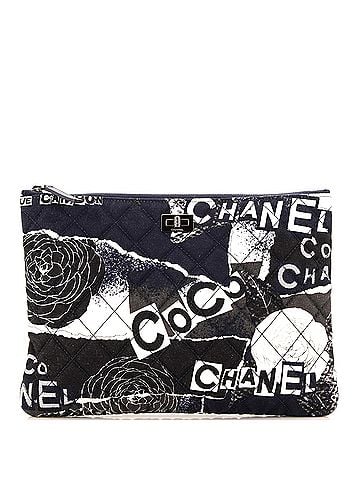 Chanel Reissue 2.55 O Case Pouch Quilted Printed Jersey Medium (view 1)