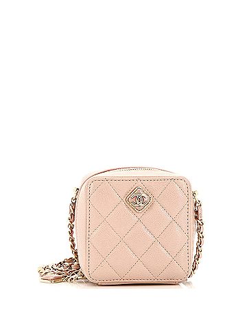 Chanel Diamond CC Zip Crossbody Quilted Caviar Mini (view 1)