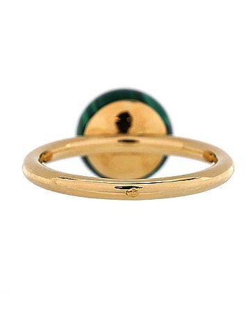 Louis Vuitton B Blossom Ring 18K Yellow Gold and 18K White Gold with Malachite and Diamonds (view 2)