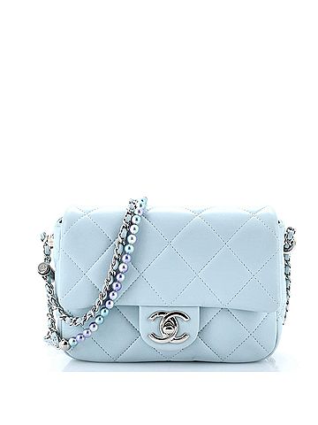 Chanel My Perfect Adjustable Chain Flap Bag Quilted Lambskin with Pearls Mini (view 1)