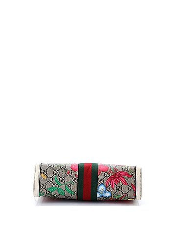 Gucci Ophidia Chain Shoulder Bag Flora GG Coated Canvas Small (view 2)