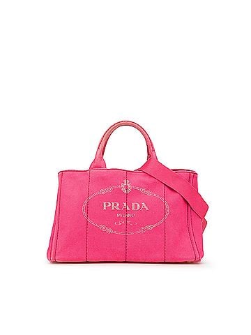 Prada Canvas Canapa Logo Satchel (view 1)