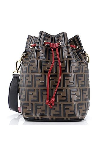 Fendi Mon Tresor Bucket Bag Zucca Embossed Leather Small (view 1)