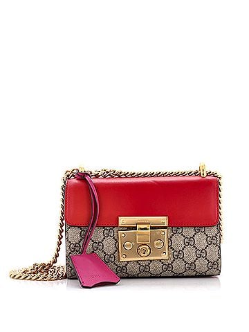 Gucci Padlock Shoulder Bag GG Coated Canvas and Leather Small (view 1)