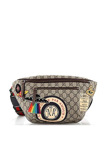Gucci Courrier Zip Belt Bag GG Coated Canvas with Applique (view 1)