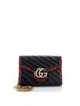 Gucci 100% Leather Black GG Marmont Chain Wallet Diagonal Quilted Leather Mini One size - photo 1