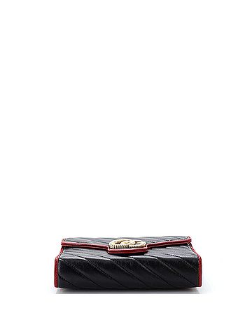 Gucci GG Marmont Chain Wallet Diagonal Quilted Leather Mini (view 2)