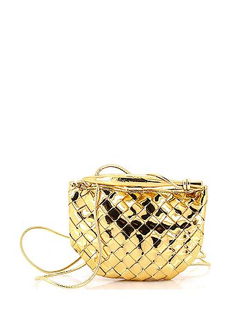Bottega Veneta Sardine Top Handle Bag Metallic Leather Mini (view 1)