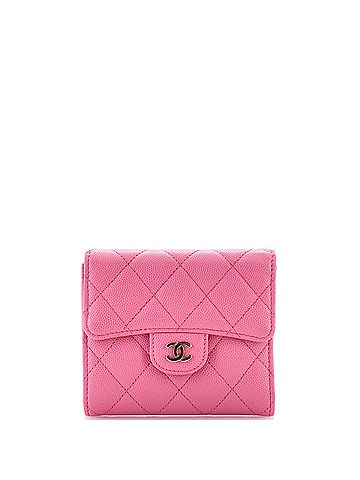 Chanel CC Compact Classic Flap Wallet Quilted Caviar (view 1)