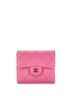 Chanel 100% Leather Pink CC Compact Classic Flap Wallet Quilted Caviar One size - photo 1