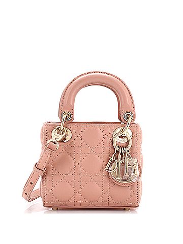 Christian Dior Lady Dior NM Bag Cannage Quilt Lambskin Micro (view 1)