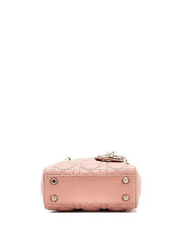 Christian Dior Lady Dior NM Bag Cannage Quilt Lambskin Micro (view 2)