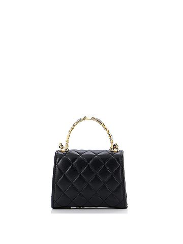 Chanel Coco Enamel Top Handle Flap Bag Quilted Lambskin Mini (view 2)
