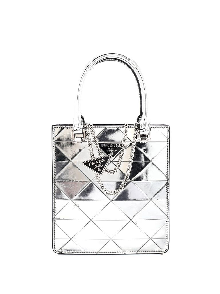 Prada 100% Leather Triangle Tote Spazzolato Leather Mini One size - photo 1