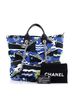 Chanel 100% Canvas Plain Blue La Pausa Bay Shopping Tote Printed Canvas Large One size - photo 3