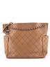 Chanel 100% Leather Tan CC Pocket Tote Quilted Calfskin Large One size - photo 1