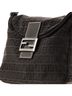 Fendi 100% Canvas Plain Black Flap Shoulder Bag Zucchino Canvas Small One size - photo 6