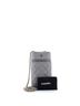 Chanel 100% Leather Gray Classic Vanity Phone Holder with Chain Quilted Caviar One size - photo 3