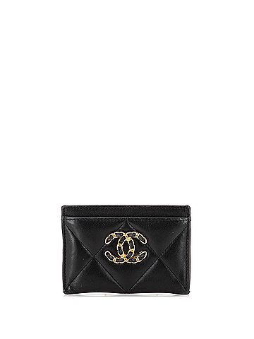 Chanel 19 Card Holder Quilted Leather (view 1)