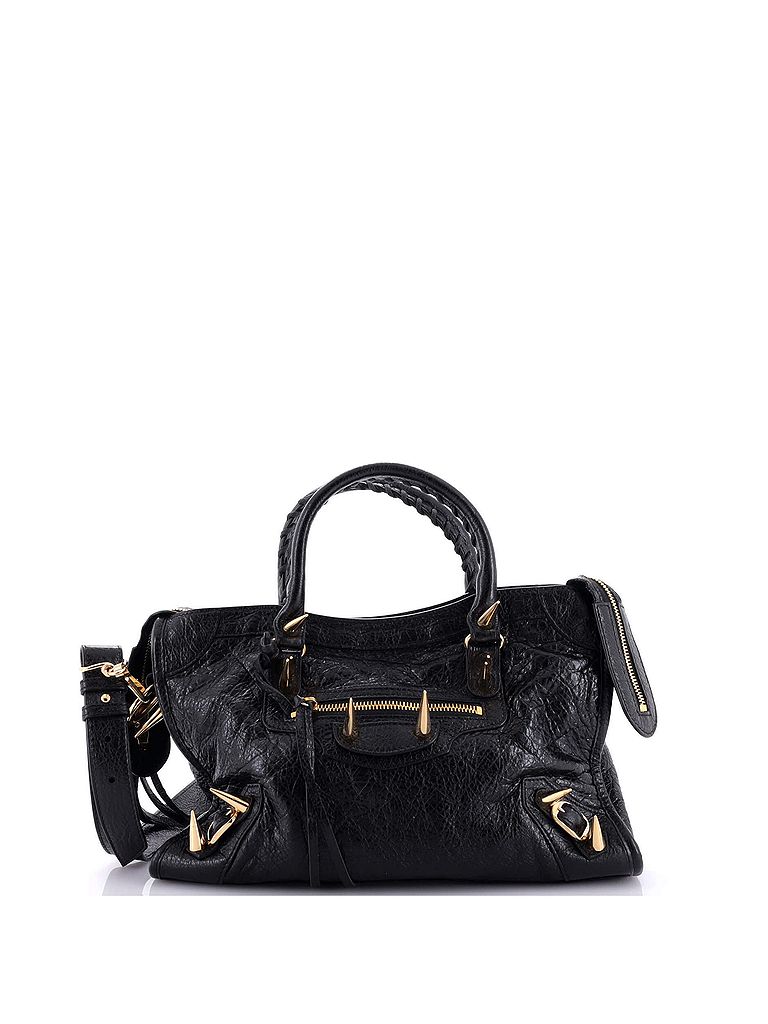 Balenciaga 100% Leather Black City Classic Studs Bag Spiked Leather Small One size - photo 1