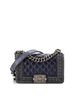Chanel 100% Leather Blue Chained Boy Flap Bag Quilted Glazed Calfskin Small One size - photo 1