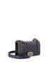 Chanel 100% Leather Blue Chained Boy Flap Bag Quilted Glazed Calfskin Small One size - photo 3