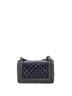 Chanel 100% Leather Blue Chained Boy Flap Bag Quilted Glazed Calfskin Small One size - photo 4