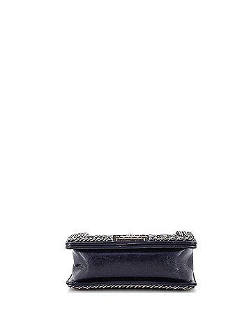 Chanel Chained Boy Flap Bag Quilted Glazed Calfskin Small (view 2)