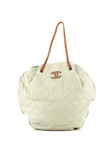 Chanel Cocomark Drawstring Tote Quilted Caviar (view 1)