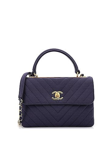 Chanel Trendy CC Top Handle Bag Chevron Jersey Small (view 1)
