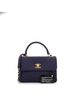 Chanel 100% Wool Blue Trendy CC Top Handle Bag Chevron Jersey Small One size - photo 3